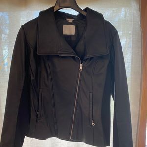 Black leather Sonia & Kyo short jacket. Never worn